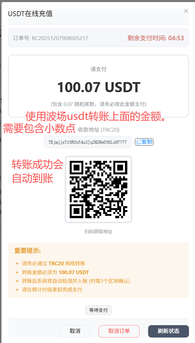 支付信息